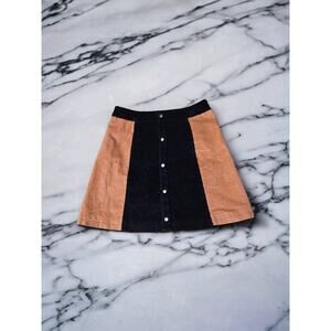 Glamorous Size 6 Pink, Blue Snap Up Mini Skirt